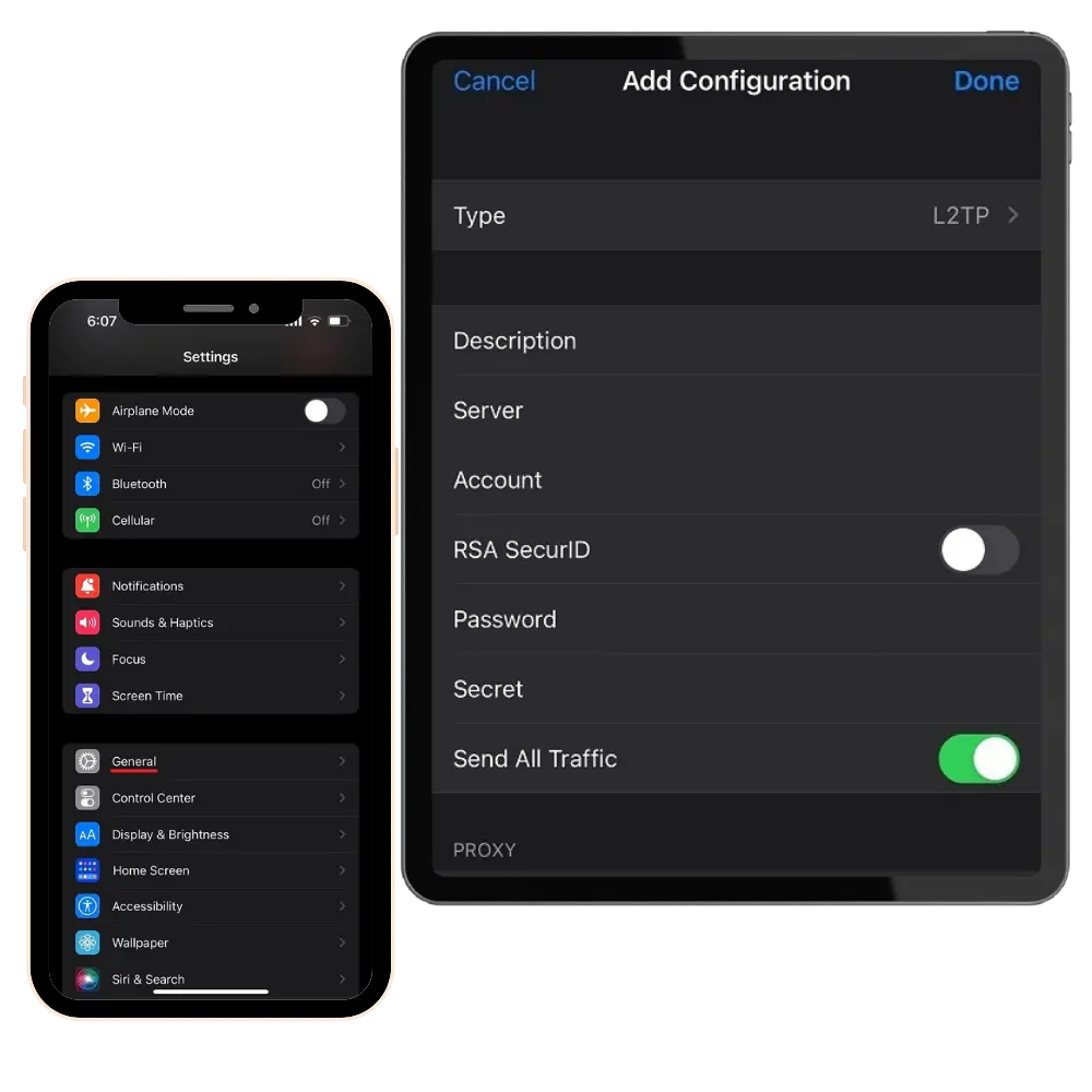 L2TP VPN iPhone iPad